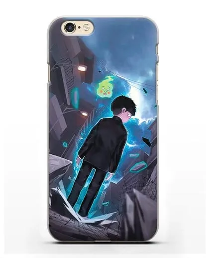 Чехол аниме Моб психо 100 - Моб и Ямочки силиконовый для iPhone 6s