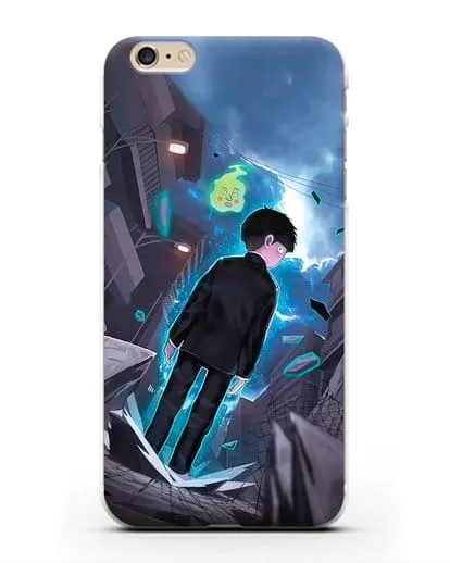 Чехол аниме Моб психо 100 - Моб и Ямочки силиконовый для iPhone 6 Plus