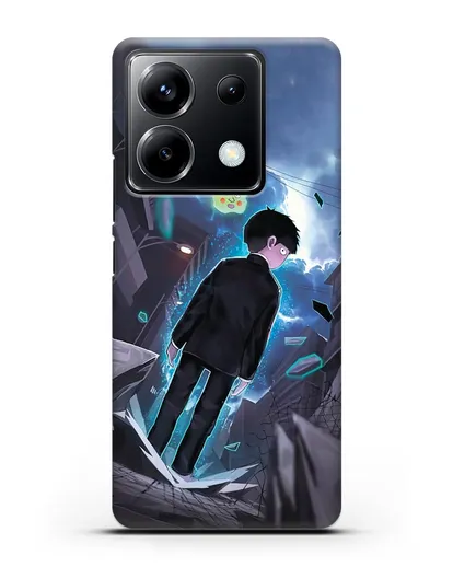 Чехол аниме Моб психо 100 - Моб и Ямочки силиконовый для Xiaomi Poco X6