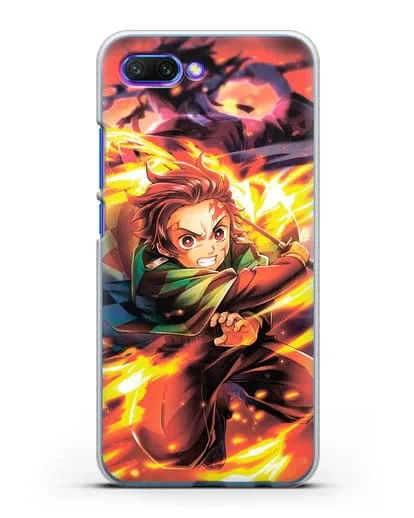 Чехол аниме Клинок рассекающий демонов - Танжиро силиконовый для Honor 10