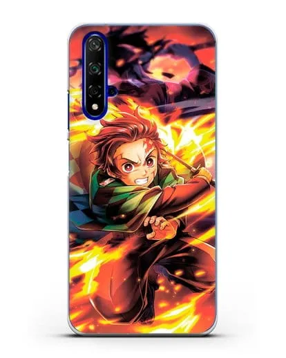 Чехол аниме Клинок рассекающий демонов - Танжиро силиконовый для Honor 20