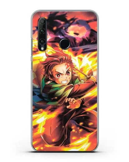 Чехол аниме Клинок рассекающий демонов - Танжиро силиконовый для Honor 20e