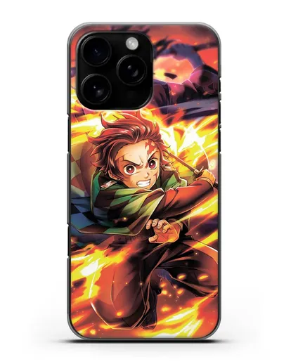 Чехол аниме Клинок рассекающий демонов - Танжиро силиконовый для iPhone 16 Pro Max