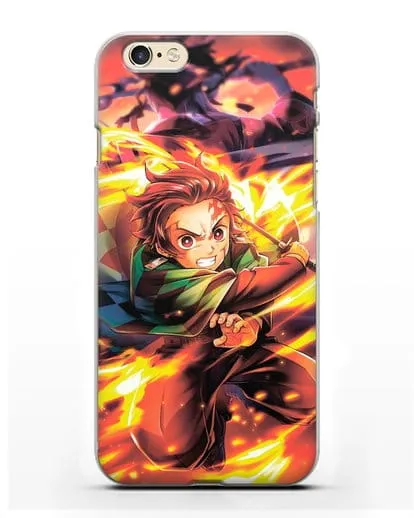Чехол аниме Клинок рассекающий демонов - Танжиро силиконовый для iPhone 6
