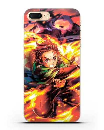 Чехол аниме Клинок рассекающий демонов - Танжиро силиконовый для iPhone 7 Plus