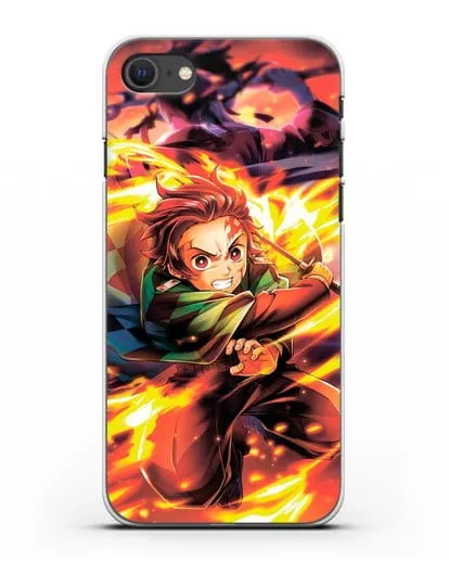 Чехол аниме Клинок рассекающий демонов - Танжиро силиконовый для iPhone SE 2020