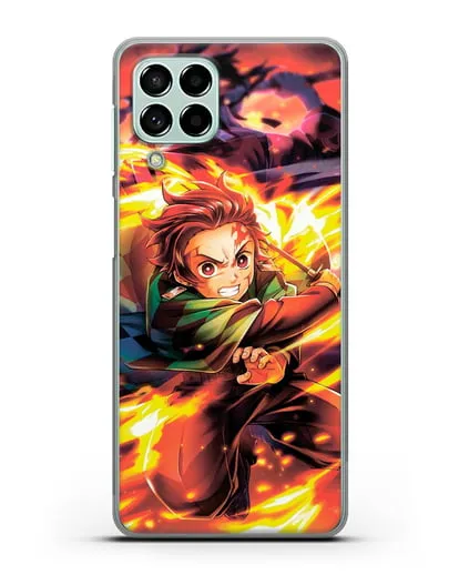 Чехол аниме Клинок рассекающий демонов - Танжиро силиконовый для Samsung Galaxy M53 [SM-M536]
