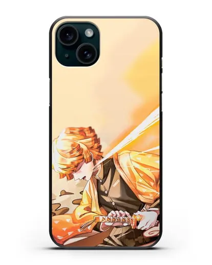 Чехол аниме Клинок рассекающий демонов - Зеницу силиконовый для iPhone 15 Plus