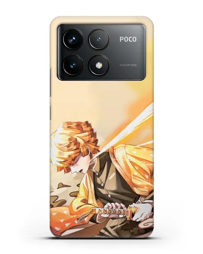 Чехол аниме Клинок рассекающий демонов - Зеницу силиконовый для Xiaomi Poco F6 Pro