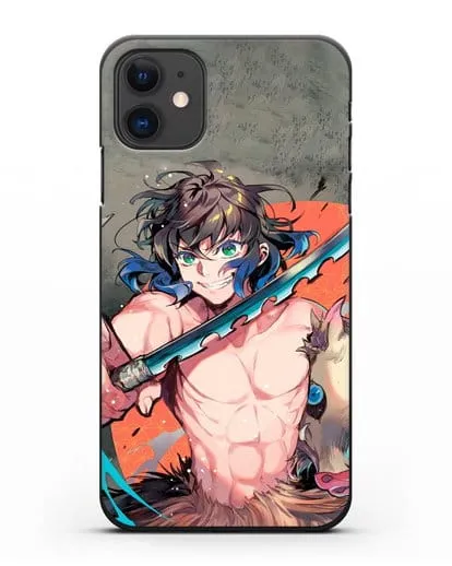 Чехол аниме Клинок рассекающий демонов - Иноске силиконовый для iPhone 11