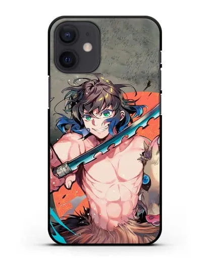 Чехол аниме Клинок рассекающий демонов - Иноске силиконовый для iPhone 12 mini