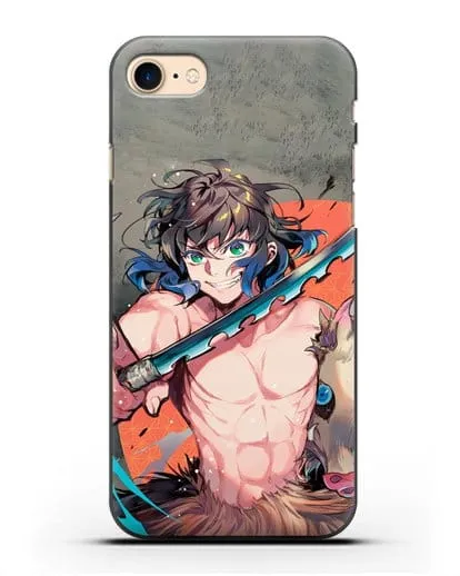 Чехол аниме Клинок рассекающий демонов - Иноске силиконовый для iPhone 8