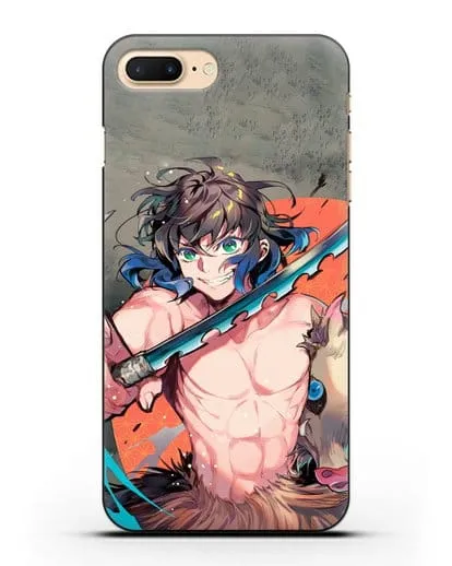 Чехол аниме Клинок рассекающий демонов - Иноске силиконовый для iPhone 7 Plus