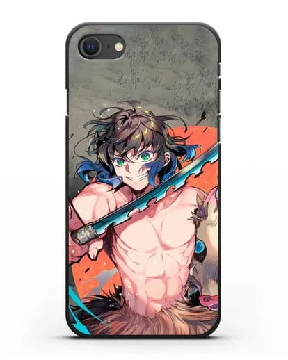 Чехол аниме Клинок рассекающий демонов - Иноске силиконовый для iPhone SE 2020