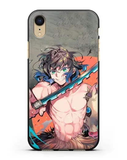 Чехол аниме Клинок рассекающий демонов - Иноске силиконовый для iPhone XR