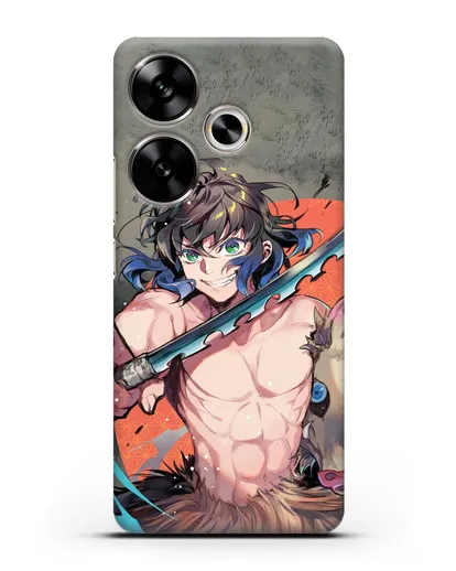 Чехол аниме Клинок рассекающий демонов - Иноске силиконовый для Xiaomi Poco F6