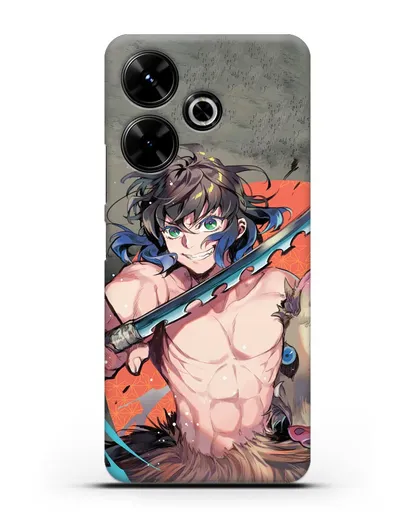 Чехол аниме Клинок рассекающий демонов - Иноске силиконовый для Xiaomi Poco M6