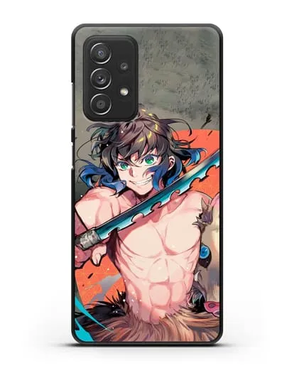 Чехол аниме Клинок рассекающий демонов - Иноске силиконовый для Samsung Galaxy A53