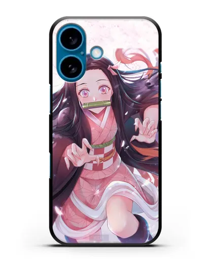 Чехол аниме Клинок рассекающий демонов - Незуко силиконовый для iPhone 16