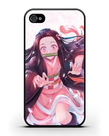 Чехол аниме Клинок рассекающий демонов - Незуко силиконовый для iPhone 4/4s