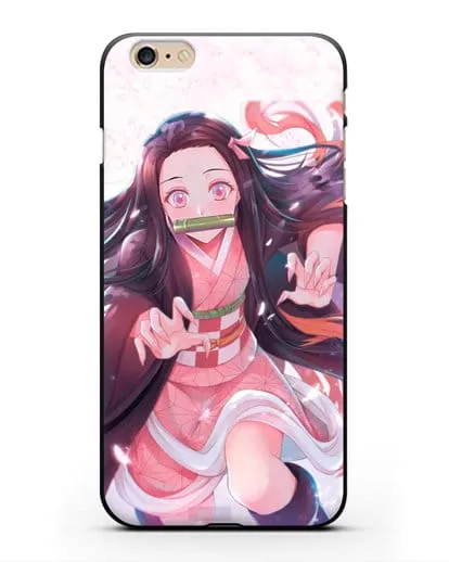 Чехол аниме Клинок рассекающий демонов - Незуко силиконовый для iPhone 6 Plus