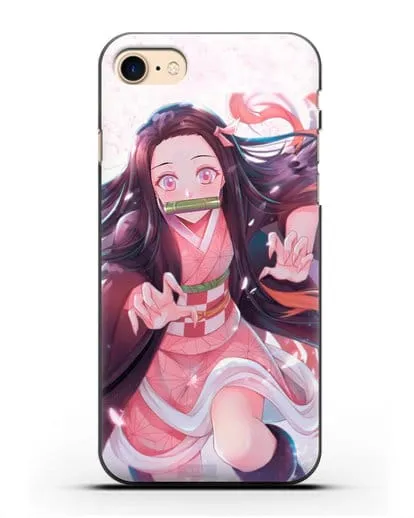 Чехол аниме Клинок рассекающий демонов - Незуко силиконовый для iPhone 8