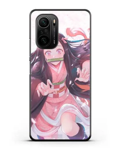 Чехол аниме Клинок рассекающий демонов - Незуко силиконовый для Xiaomi Poco F3