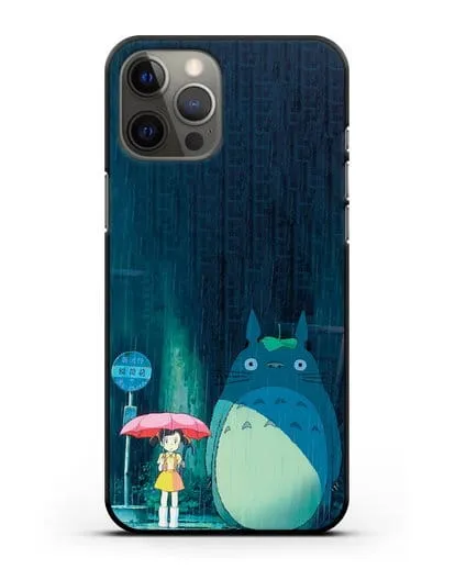 Чехол аниме Мой сосед Тоторо - Тоторо без зонтика силиконовый для iPhone 12 Pro Max
