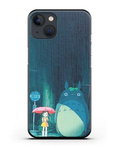 Чехол аниме Мой сосед Тоторо - Тоторо без зонтика силиконовый для iPhone 13