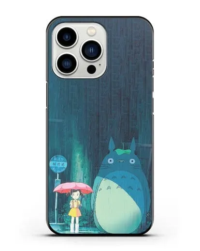 Чехол аниме Мой сосед Тоторо - Тоторо без зонтика силиконовый для iPhone 13 Pro