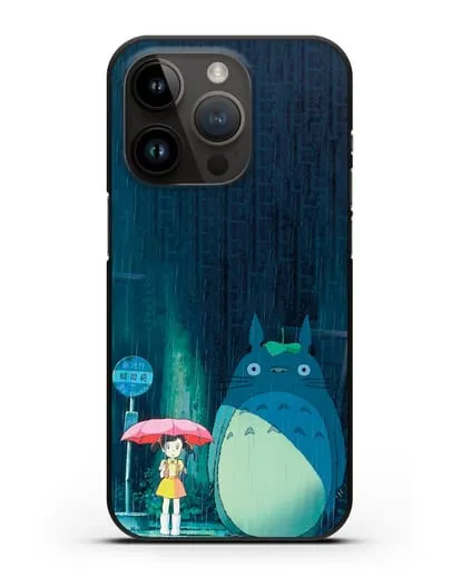 Чехол аниме Мой сосед Тоторо - Тоторо без зонтика силиконовый для iPhone 14 Pro