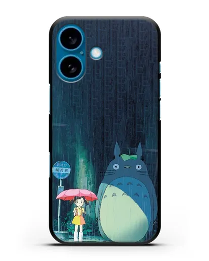 Чехол аниме Мой сосед Тоторо - Тоторо без зонтика силиконовый для iPhone 16