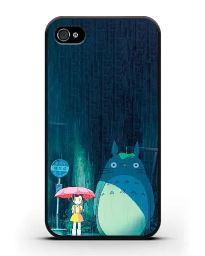 Чехол аниме Мой сосед Тоторо - Тоторо без зонтика силиконовый для iPhone 4/4s