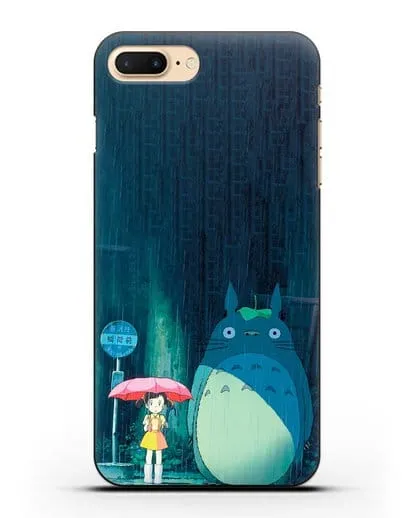 Чехол аниме Мой сосед Тоторо - Тоторо без зонтика силиконовый для iPhone 7 Plus