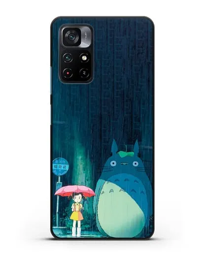 Чехол аниме Мой сосед Тоторо - Тоторо без зонтика силиконовый для Xiaomi Poco M4 Pro 5G