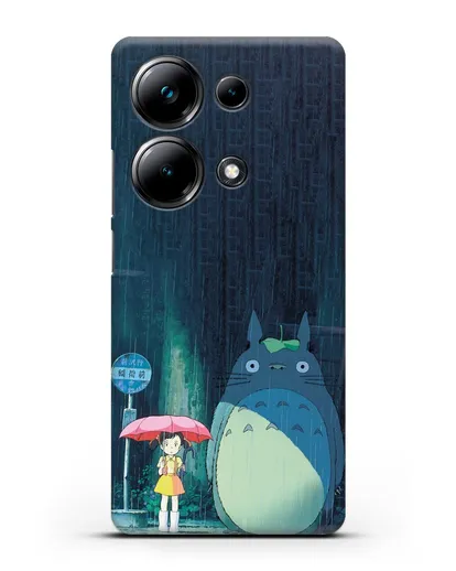 Чехол аниме Мой сосед Тоторо - Тоторо без зонтика силиконовый для Xiaomi Poco M6 Pro