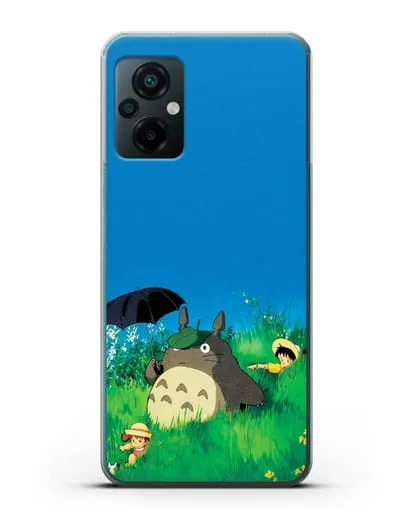 Чехол аниме Мой сосед Тоторо - Прогулка с Тоторо силиконовый для Xiaomi Poco M5