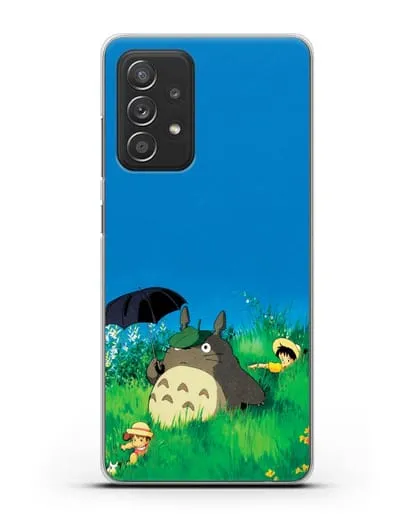 Чехол аниме Мой сосед Тоторо - Прогулка с Тоторо силиконовый для Samsung Galaxy A53