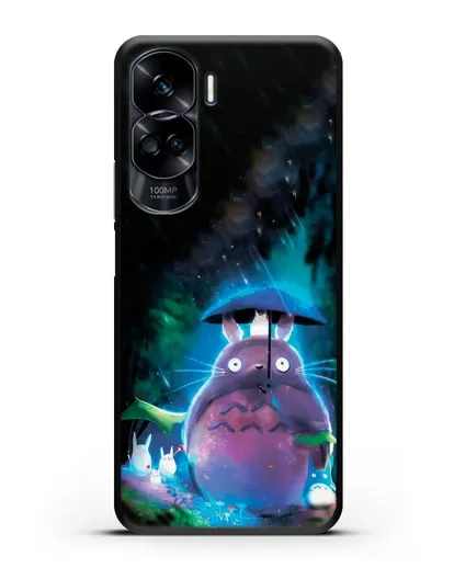 Чехол аниме Мой сосед Тоторо - Тоторо с зонтиком силиконовый для Honor 90 Lite