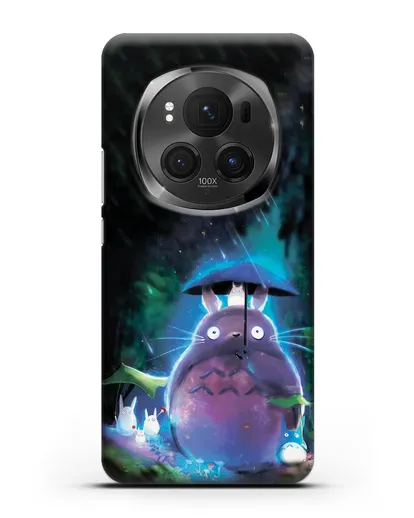 Чехол аниме Мой сосед Тоторо - Тоторо с зонтиком силиконовый для Honor Magic 6 Pro