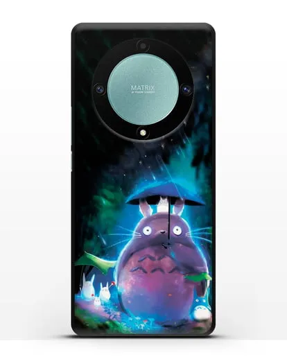 Чехол аниме Мой сосед Тоторо - Тоторо с зонтиком силиконовый для Honor X9a