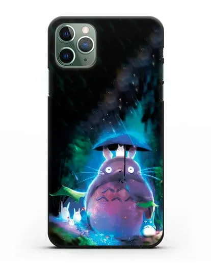 Чехол аниме Мой сосед Тоторо - Тоторо с зонтиком силиконовый для iPhone 11 Pro