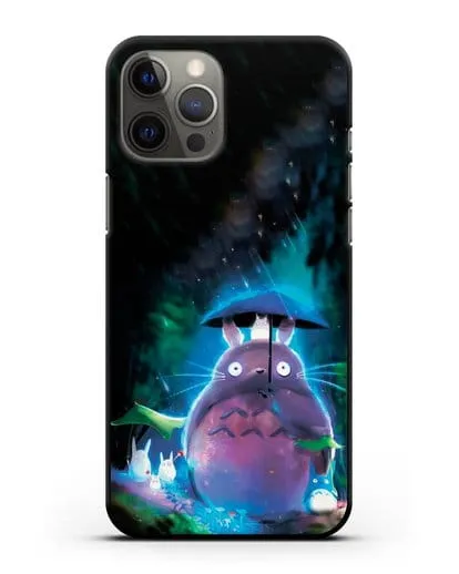 Чехол аниме Мой сосед Тоторо - Тоторо с зонтиком силиконовый для iPhone 12 Pro Max