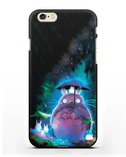 Чехол аниме Мой сосед Тоторо - Тоторо с зонтиком силиконовый для iPhone 6