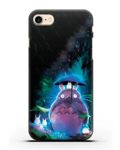 Чехол аниме Мой сосед Тоторо - Тоторо с зонтиком силиконовый для iPhone 7