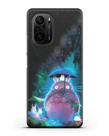 Чехол аниме Мой сосед Тоторо - Тоторо с зонтиком силиконовый для Xiaomi Poco F3
