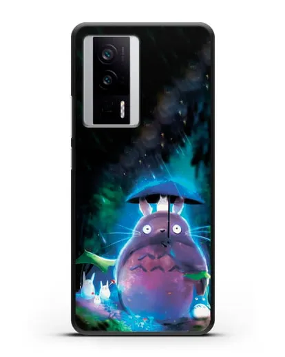 Чехол аниме Мой сосед Тоторо - Тоторо с зонтиком силиконовый для Xiaomi Poco F5 Pro