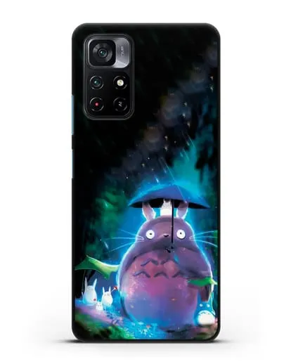 Чехол аниме Мой сосед Тоторо - Тоторо с зонтиком силиконовый для Xiaomi Poco M4 Pro 5G