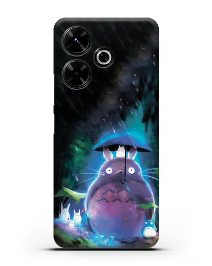 Чехол аниме Мой сосед Тоторо - Тоторо с зонтиком силиконовый для Xiaomi Poco M6