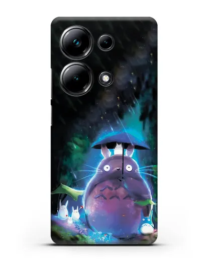 Чехол аниме Мой сосед Тоторо - Тоторо с зонтиком силиконовый для Xiaomi Poco M6 Pro
